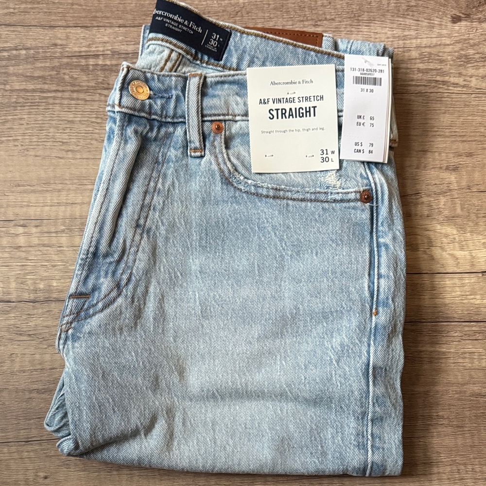 Men’s Abercrombie & Fitch Vintage Stretch Light Blue Jeans